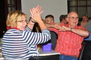 Don and Margaret in Full Swing at Trivia Night